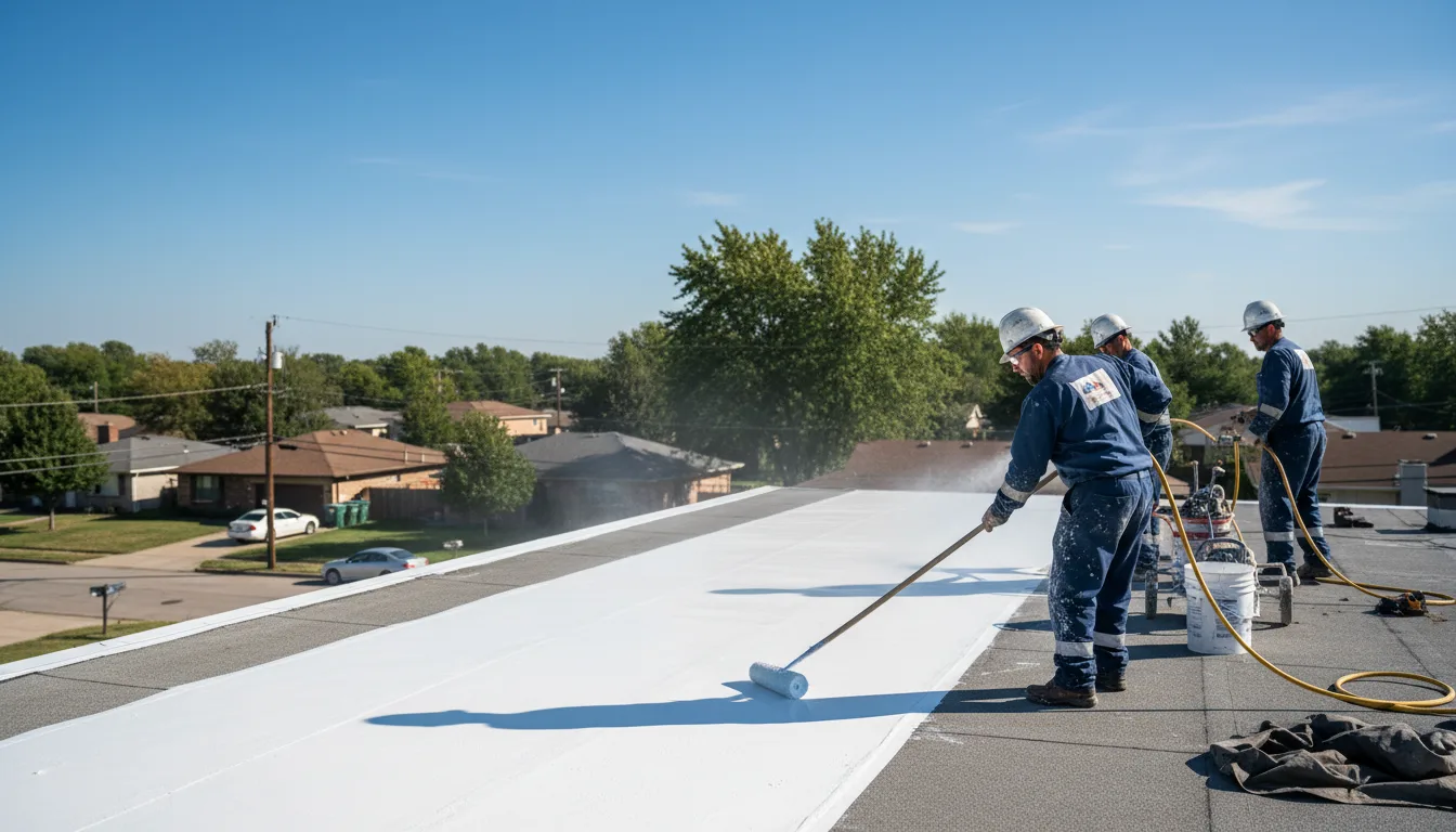 Commercial roof coating in Meridian, CA near me